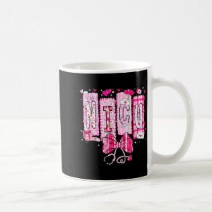 Valentine Nicu Nurse Coquette Bow Stethoscope Girl Coffee Mug