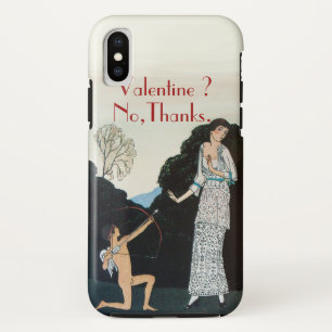 VALENTINE ? NO,THANKS /RETRO ANTI VALENTINE'S DAY iPhone XS CASE