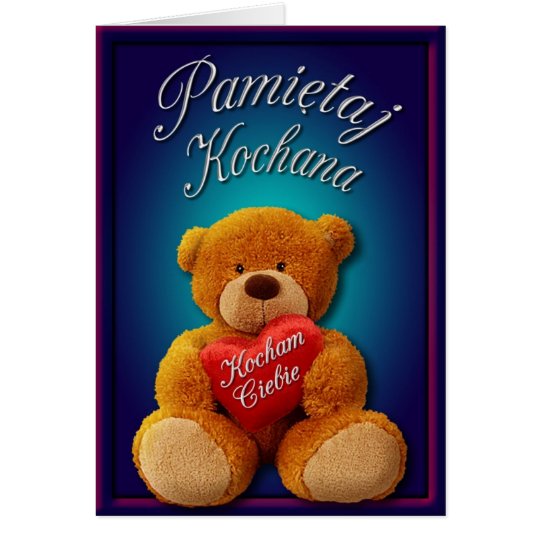 Valentine Notecard in Polish