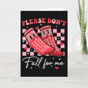 Valentine Nurse Dont Fall For Me Non Slip Socks Pc Card