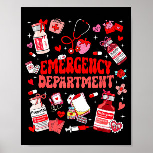 Valentine Nurse Emergency Department Er Ed Nurse W Poster