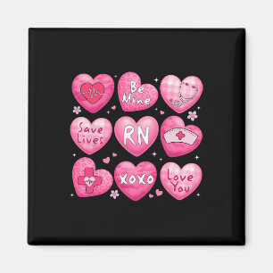 Valentine Nurse Rn Conversation Hearts Xoxo Save L Magnet