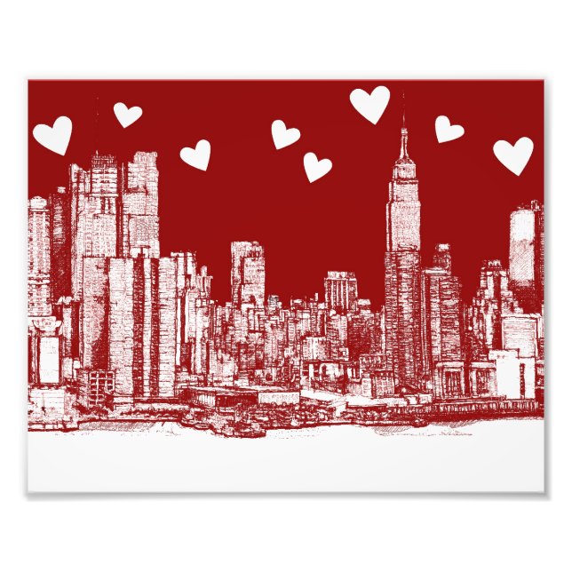 valentine NYC skyline Photo Print (Front)