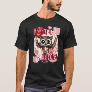 Valentine Owl Simply Watercolor Southern Colours C T-Shirt