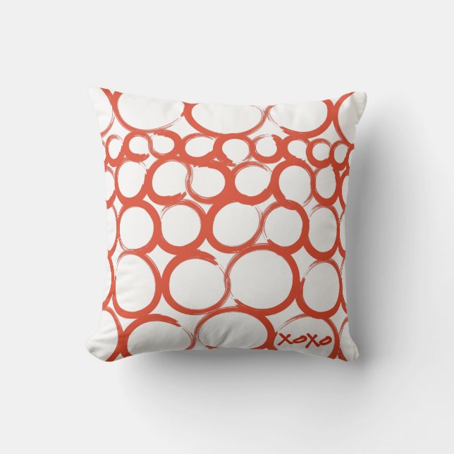 Valentine Painted XOXO Cushion (Front)