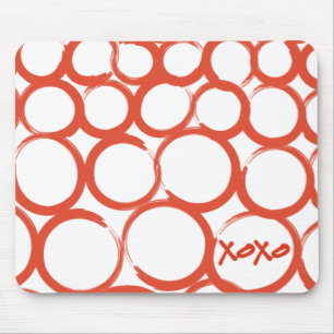 Valentine Painted XOXO Mouse Mat