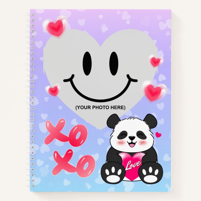 Valentine Panda in Love Notebook (Front)