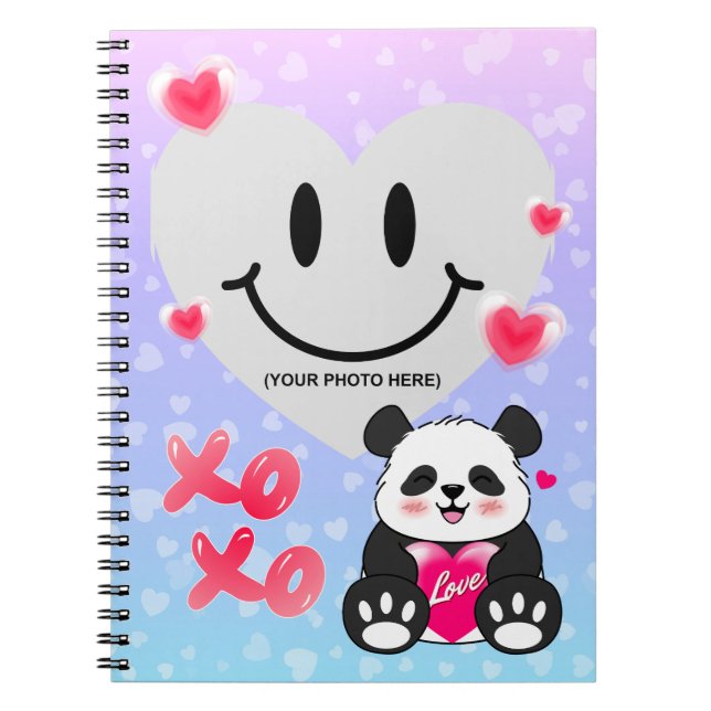 Valentine Panda in Love Notebook (Front)