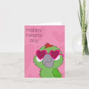 Valentine parrot card