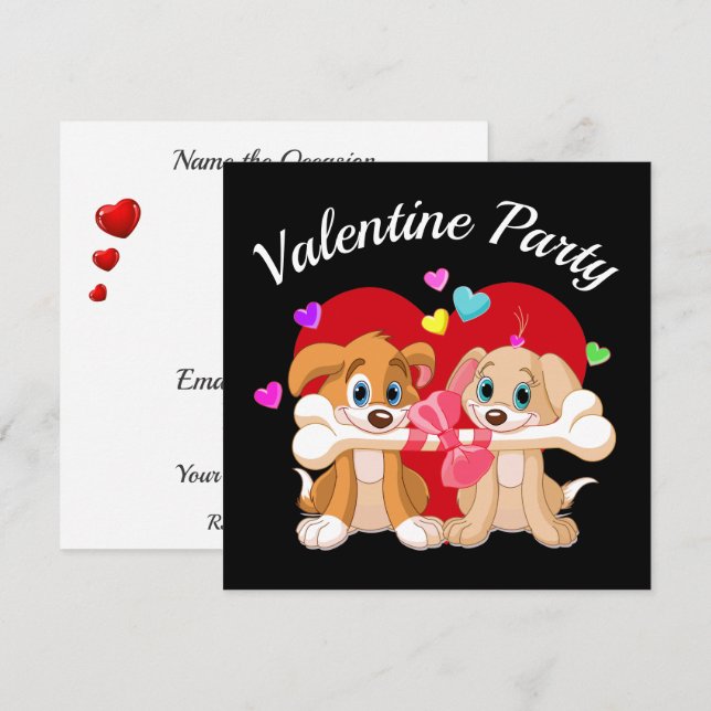 Valentine Party Invitation (Front/Back)