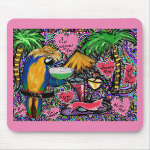 Valentine Party Parrot Mouse Mat