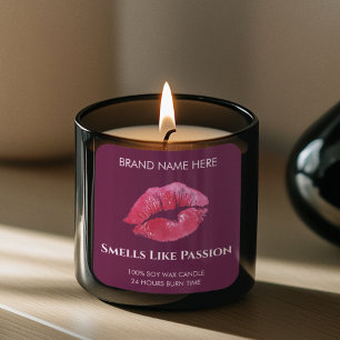 Valentine Passion & Love Custom Candle Sticker