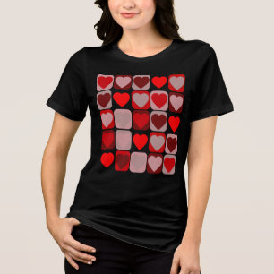Valentine Patchwork T-Shirt Tri-Blend Shirt