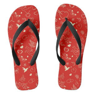 Valentine Pattern 2 Flip Flops