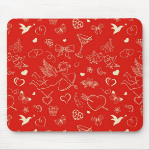 Valentine Pattern Mouse Mat