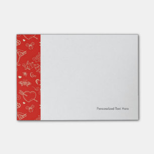 Valentine Pattern Post-it Notes