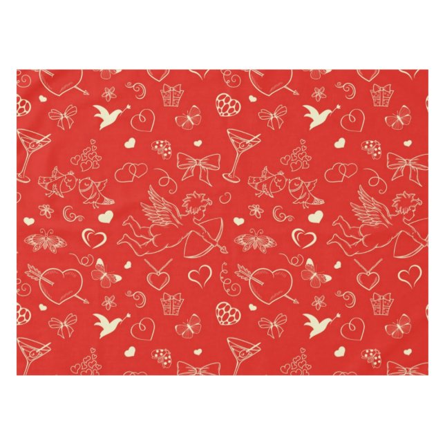 Valentine Pattern Tablecloth (Front (Horizontal))