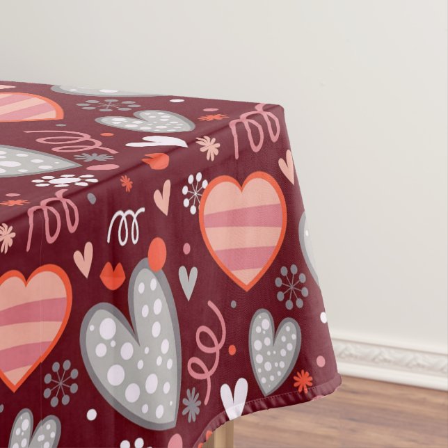 Valentine pattern tablecloth (In Situ)