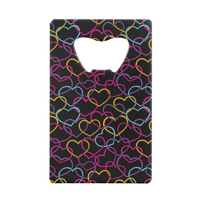 Valentine Pattern with Colour Hearts (Front)