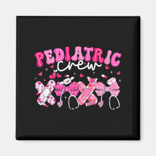 Valentine Pediatric Crew Xoxo Nurse Coquette Bow P Magnet