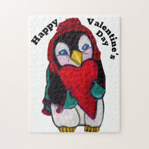 VALENTINE PENGUIN JIGSAW PUZZLE