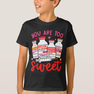 Valentine Pharmacist Diabetic Nurse Insulin Diabet T-Shirt