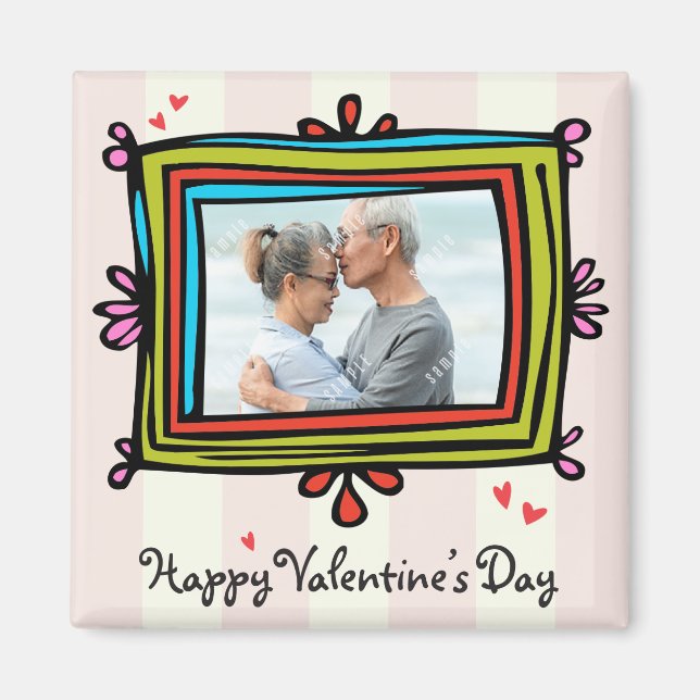 Valentine Photo Template Magnet (Front)