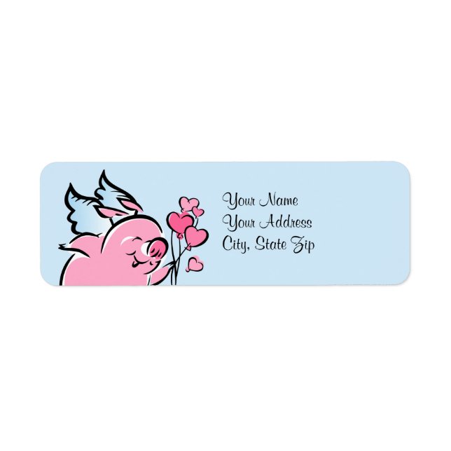 Valentine Pig Address Label (Front)