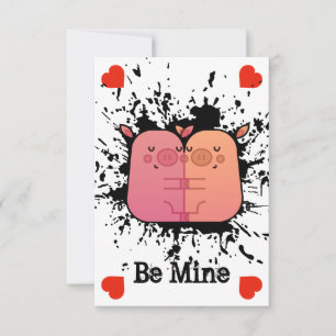 Valentine Piggies Valentine Card