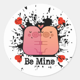 Valentine Piggies Valentine Sticker