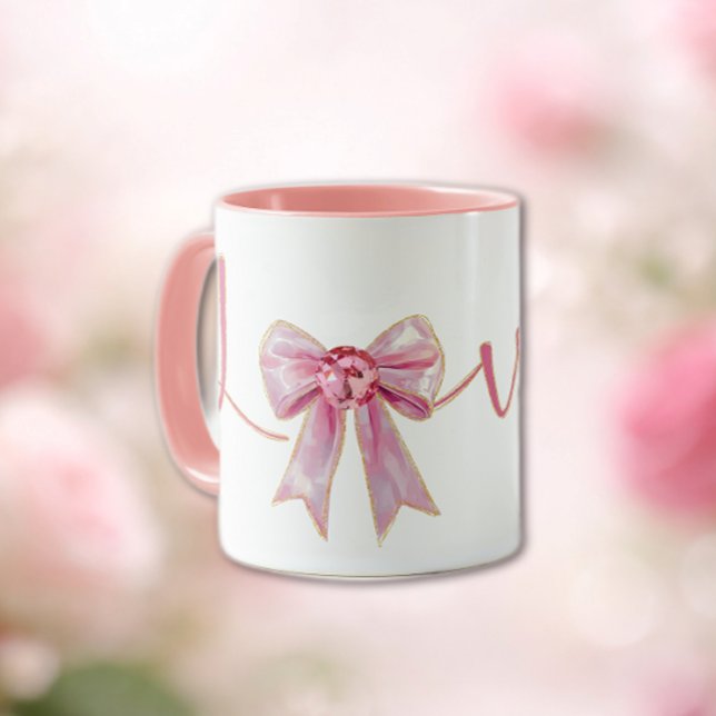 Valentine Pink Bow Mug (Creator Uploaded)