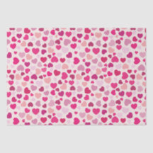 Valentine Pink Hearts with White