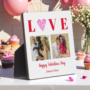 Valentine Pink White Love Photos  Plaque
