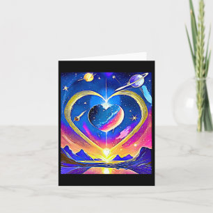 Valentine Planets Stars Moons Astrological Love Fo Card