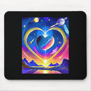 Valentine Planets Stars Moons Astrological Love Fo Mouse Mat