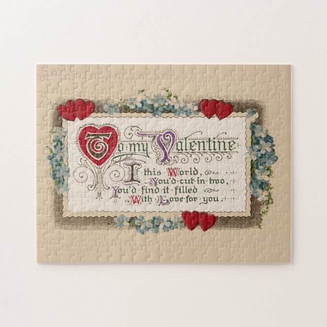Valentine Poem Jigsaw Puzzle (Horizontal)