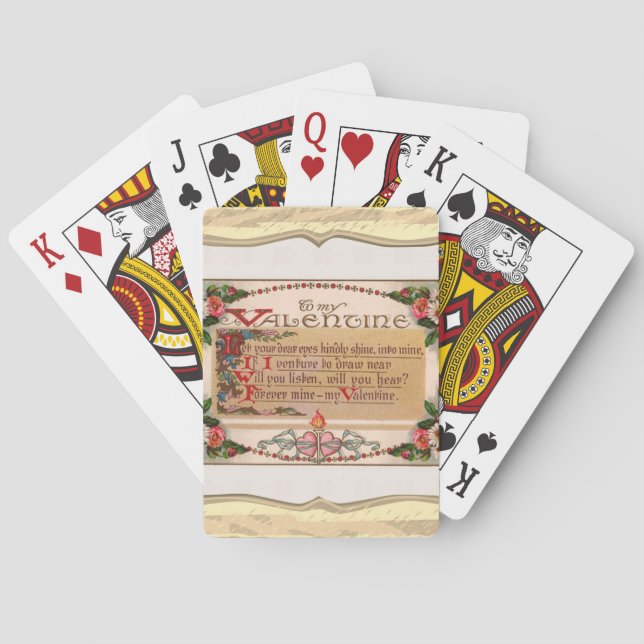 Valentine Poem Playing Cards (Back)