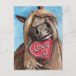 Valentine Pony Postcard Taffy