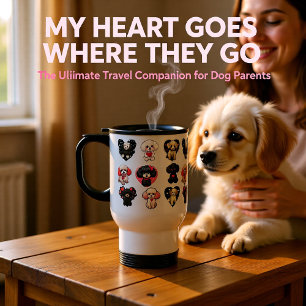 Valentine Poodle Dog   dog lovers   Travel Mug