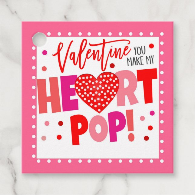 Valentine Pop It Gift Tags (Front)