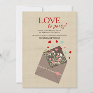 Valentine Posies Invitation