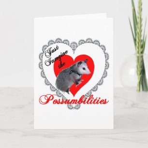 Valentine Possum Holiday Card