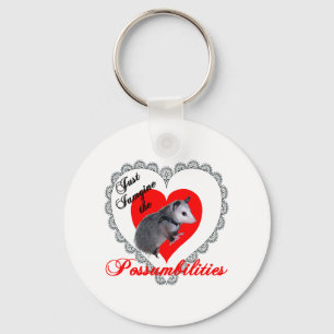 Valentine Possum Key Ring