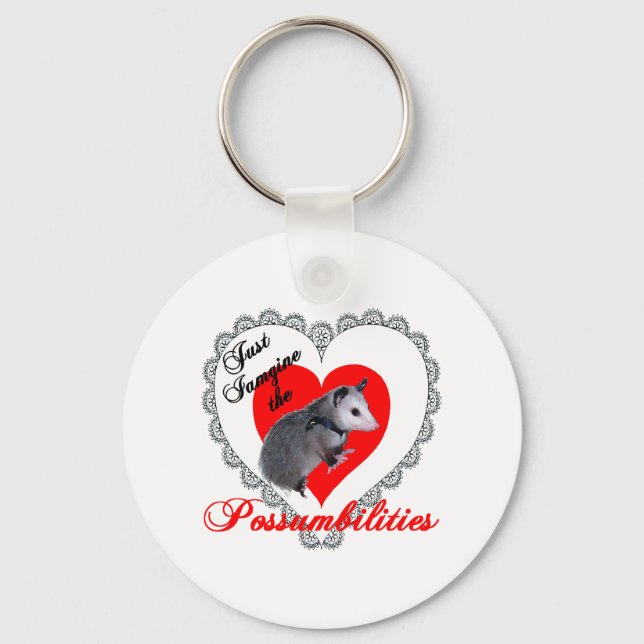 Valentine Possum Key Ring (Front)