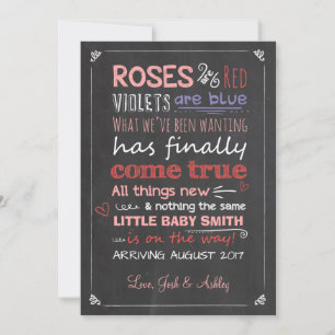 Valentine Pregnancy Announcement Card Expecting