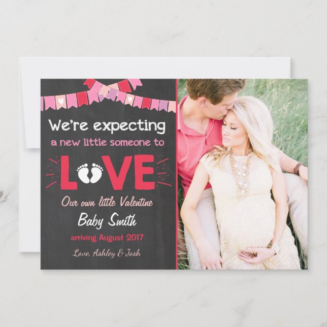 Valentine Pregnancy Announcement Reveal Love (Front)