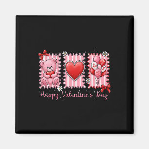 Valentine Preppy Bear Heart Lloon Cute Love Magnet