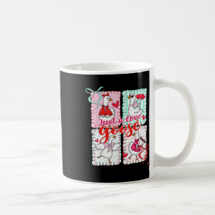 Valentine Preppy Just A Love Goose Cute Heart Coqu Coffee Mug