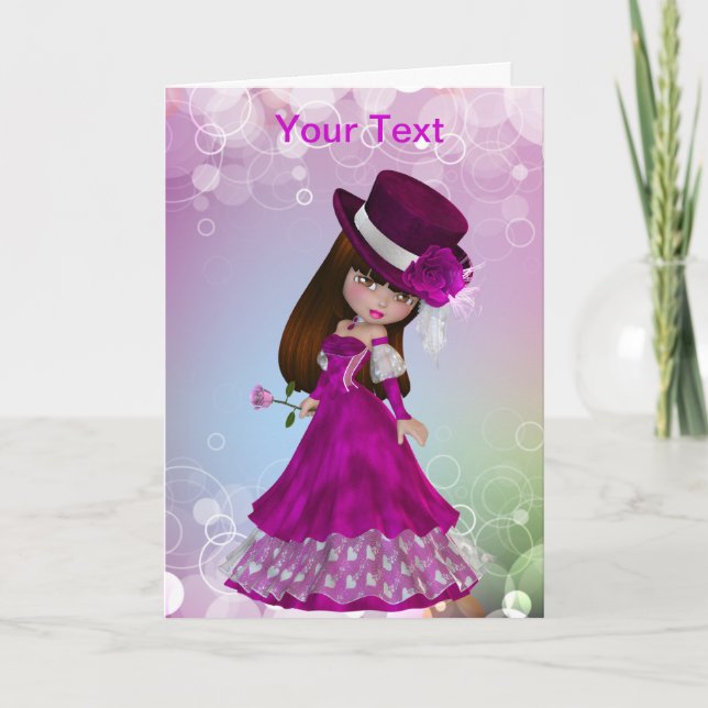 Valentine Princess Greeting Card (Front)