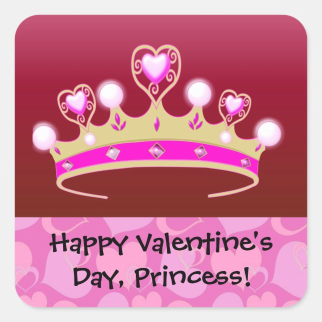 Valentine Princess Square Sticker (Front)